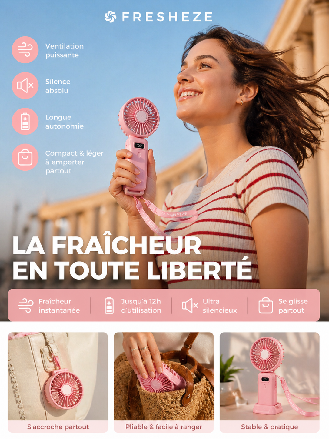 Fresheze SoftPink© – La Fraîcheur Douce Qui Vous Suit Partout